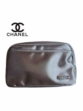 Chanel‎ Parfums Black Cosmetic Toiletry Bag